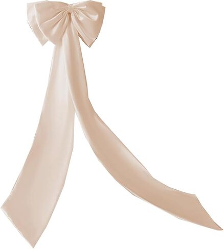 Detachable Satin Bowknot for Formal Party Dress Removable Bow Sweep Train for Wedding Dress 66'' Long in Saudi Arabia