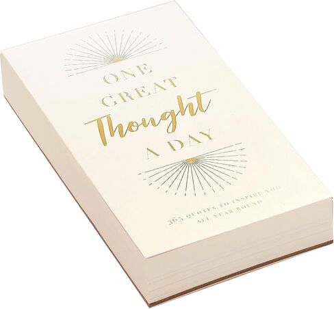 Eccolo Inspirational Quotes Thick Note Pad, "A Thought a Day" List Pad with 365 Inspirational Quotes for Notes, Memos - A Year of Positive Thinking, To Do List Notepad (Off-White, 4.5-x-8 Inches) in Kuwait