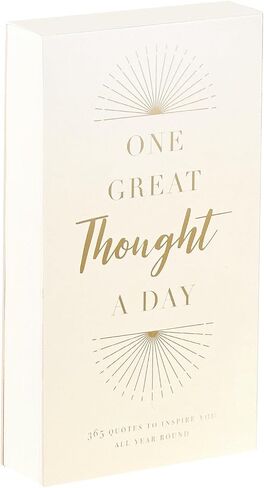 Eccolo Inspirational Quotes Thick Note Pad, "A Thought a Day" List Pad with 365 Inspirational Quotes for Notes, Memos - A Year of Positive Thinking, To Do List Notepad (Off-White, 4.5-x-8 Inches) in Kuwait
