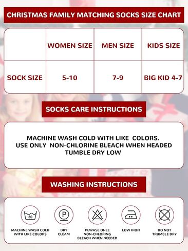 Suhine 12 Pairs Christmas Family Matching Socks Winter Socks Novelty Holiday Socks with 3 Patterns for Adults and Kids as Christmas Gift in Saudi Arabia