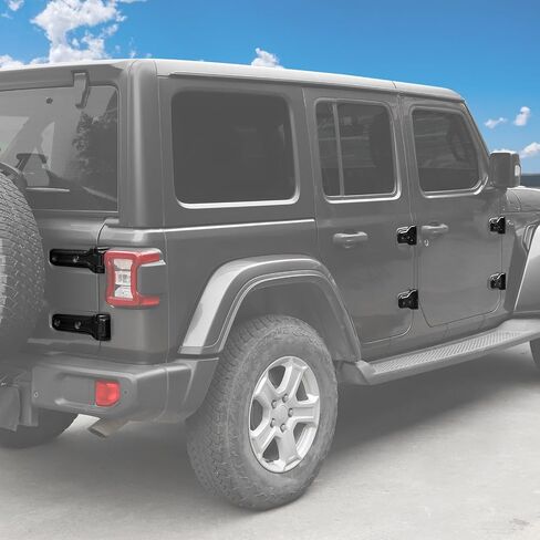 Jimen Fit for Jeep Wrangler JLU 4 Door 2018-2024, 20PCS Door Hinge & Tailgate Hinge Cover Exterior Trim Accessories (Matte Black) in Saudi Arabia