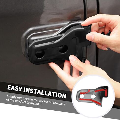 Jimen Fit for Jeep Wrangler JLU 4 Door 2018-2024, 20PCS Door Hinge & Tailgate Hinge Cover Exterior Trim Accessories (Matte Black) in Saudi Arabia