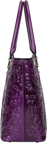 PIJUSHI Floral Designer Handbags for Women Ladies Top Handle Handbags Satchel Bags and Purses(22328 Classic Purple) in Saudi Arabia
