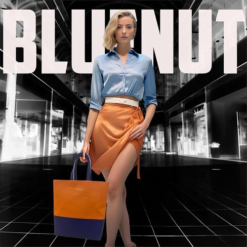 Bluenut Tote-Bag-for-Woman-Top-Handle-Satchel-Bag-2-Tone-Large-Tote-Bag-Purses-and-Handbag in Saudi Arabia