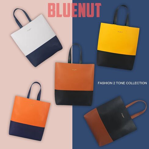 Bluenut Tote-Bag-for-Woman-Top-Handle-Satchel-Bag-2-Tone-Large-Tote-Bag-Purses-and-Handbag in Saudi Arabia