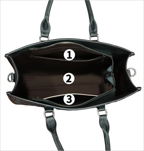 حقيبة جلدية أصلية للنساء محفظة منقوشة بمقبض علوي حقيبة كتف مصنوعة يدويًا عبر الجسم in Kuwait