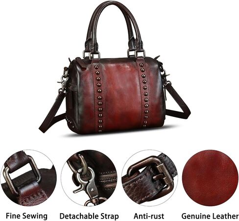 Genuine Leather Purses and Handbags for Women Vintage Handmade Real Leather Shoulder Bag Crossbody Bag Satchel in Saudi Arabia
