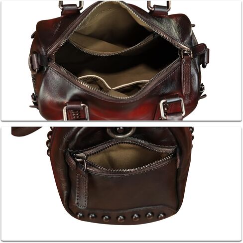 Genuine Leather Purses and Handbags for Women Vintage Handmade Real Leather Shoulder Bag Crossbody Bag Satchel in Saudi Arabia