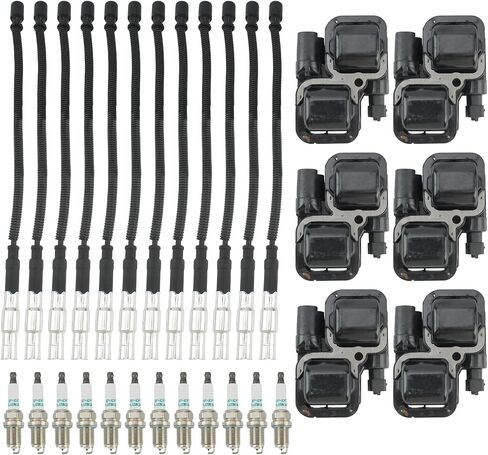 UF359 C320 Ignition Coil with 12 Spark Plug and Wire Set Fit for Mercedes-Benz G500 CL500 G500 S350 SLK55 C280 Crossfire for Chrysler Crossfire in Saudi Arabia