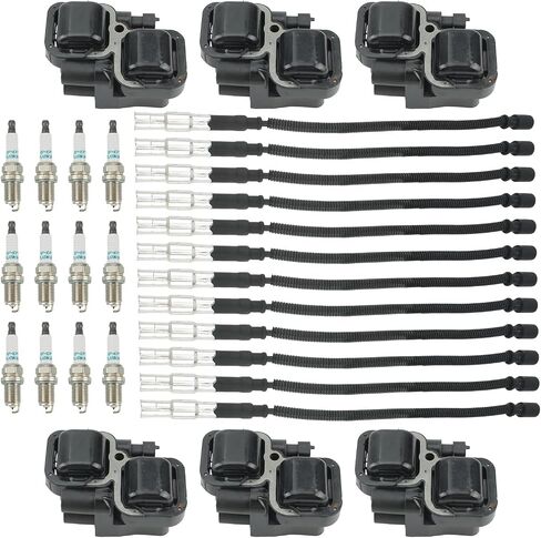 UF359 C320 Ignition Coil with 12 Spark Plug and Wire Set Fit for Mercedes-Benz G500 CL500 G500 S350 SLK55 C280 Crossfire for Chrysler Crossfire in Saudi Arabia