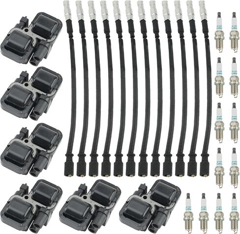 UF359 C320 Ignition Coil with 12 Spark Plug and Wire Set Fit for Mercedes-Benz G500 CL500 G500 S350 SLK55 C280 Crossfire for Chrysler Crossfire in Saudi Arabia