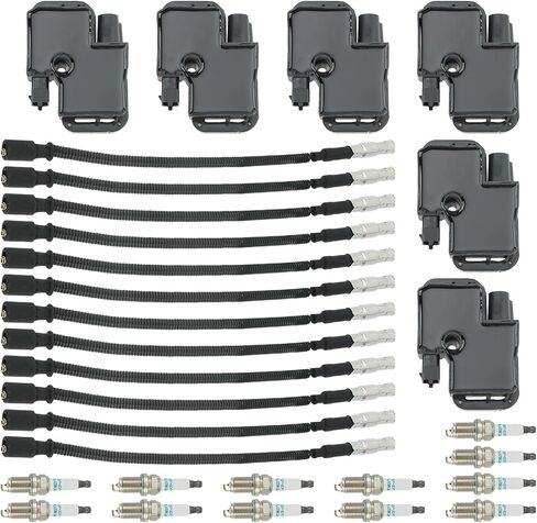 UF359 C320 Ignition Coil with 12 Spark Plug and Wire Set Fit for Mercedes-Benz G500 CL500 G500 S350 SLK55 C280 Crossfire for Chrysler Crossfire in Saudi Arabia