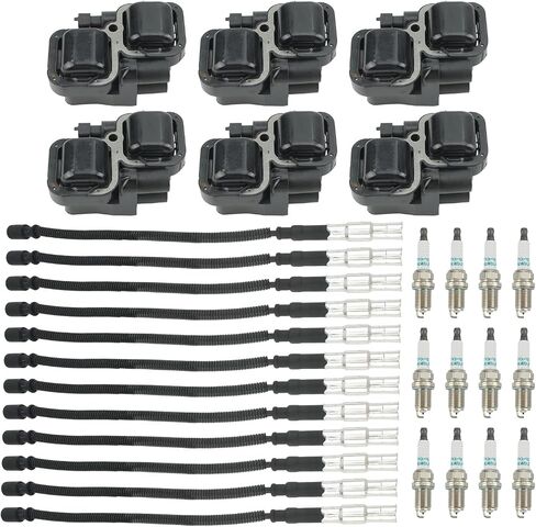 UF359 C320 Ignition Coil with 12 Spark Plug and Wire Set Fit for Mercedes-Benz G500 CL500 G500 S350 SLK55 C280 Crossfire for Chrysler Crossfire in Saudi Arabia