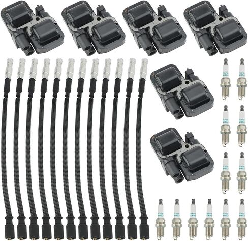 UF359 C320 Ignition Coil with 12 Spark Plug and Wire Set Fit for Mercedes-Benz G500 CL500 G500 S350 SLK55 C280 Crossfire for Chrysler Crossfire in Saudi Arabia