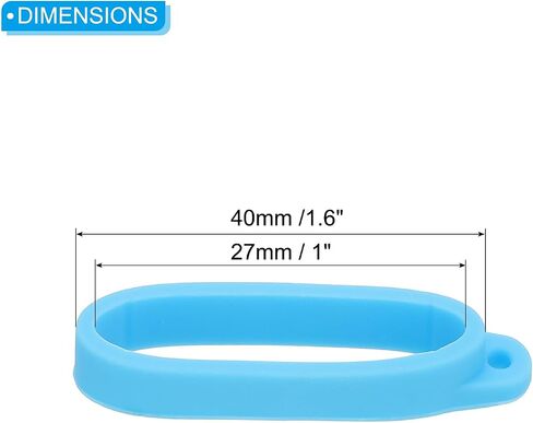 PATIKIL Anti-Lost Silicone Rubber Rings 18 Pcs Joint Holder Ring Multipurpose Adjustable Anti-Slip Band Holder Replacement O Ring for Insert Badge Pen Lanyard Keychain Leash, Clear in Saudi Arabia
