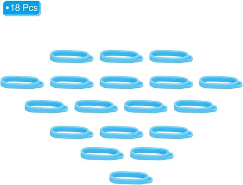 PATIKIL Anti-Lost Silicone Rubber Rings 18 Pcs Joint Holder Ring Multipurpose Adjustable Anti-Slip Band Holder Replacement O Ring for Insert Badge Pen Lanyard Keychain Leash, Clear in Saudi Arabia