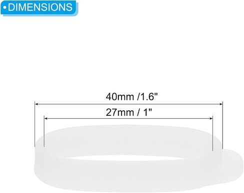 PATIKIL Anti-Lost Silicone Rubber Rings 18 Pcs Joint Holder Ring Multipurpose Adjustable Anti-Slip Band Holder Replacement O Ring for Insert Badge Pen Lanyard Keychain Leash, Clear in Saudi Arabia