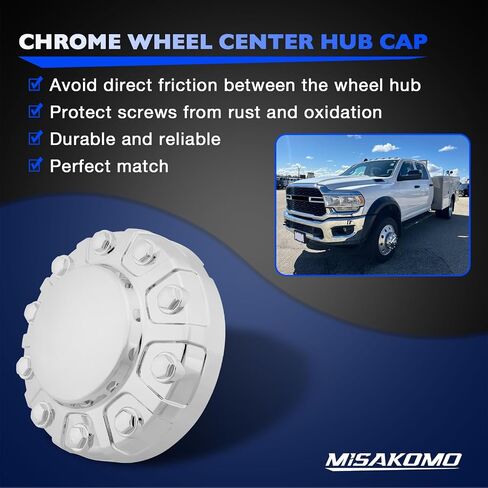 Front Chrome Wheel Center Cap Hub Cover Compatible with 2019-2021 RAM 4500 2019-2021 RAM 5500 Center Caps Hubcaps Replace# 6PG03SZ0AB in Saudi Arabia