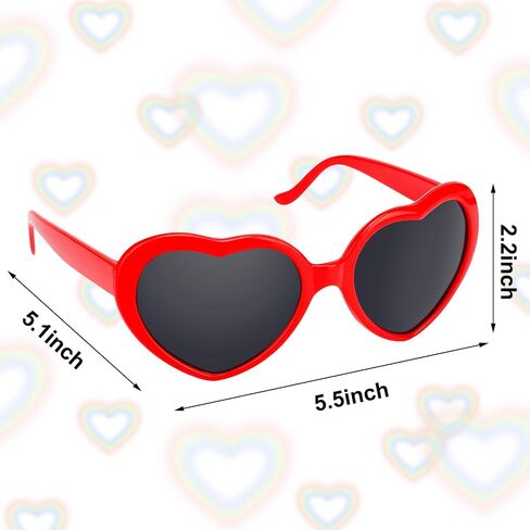 6 Special Effect with Heart Visual Stylish Sunglasses and Rave Accessories in Saudi Arabia