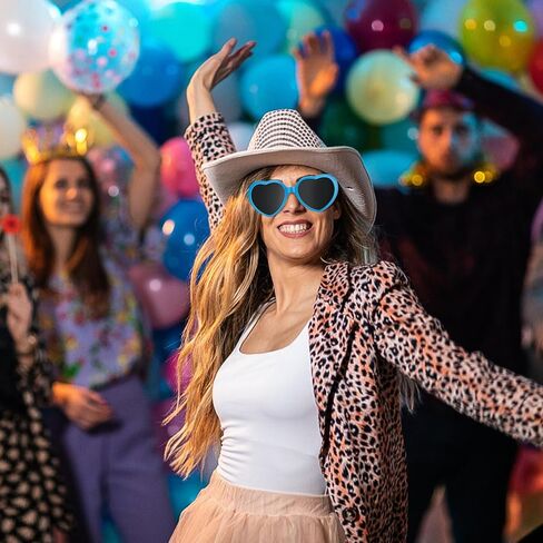 6 Special Effect with Heart Visual Stylish Sunglasses and Rave Accessories in Saudi Arabia