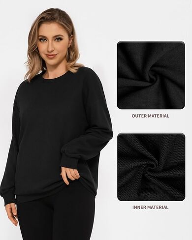 MANGOPOP Women's Oversized Sweatshirt Crewneck Pullover Comfy Fall Fashion Outfits Clothes 2024 in Saudi Arabia