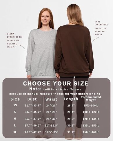 MANGOPOP Women's Oversized Sweatshirt Crewneck Pullover Comfy Fall Fashion Outfits Clothes 2024 in Saudi Arabia