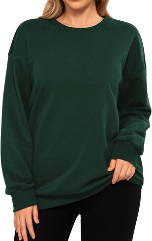 MANGOPOP Women's Oversized Sweatshirt Crewneck Pullover Comfy Fall Fashion Outfits Clothes 2024 in Saudi Arabia