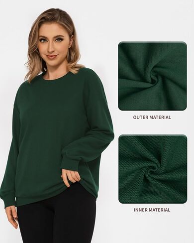 MANGOPOP Women's Oversized Sweatshirt Crewneck Pullover Comfy Fall Fashion Outfits Clothes 2024 in Saudi Arabia