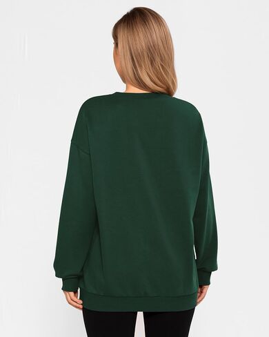 MANGOPOP Women's Oversized Sweatshirt Crewneck Pullover Comfy Fall Fashion Outfits Clothes 2024 in Saudi Arabia
