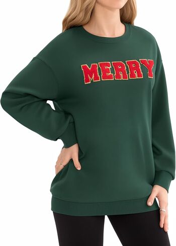 MANGOPOP Women's Oversized Sweatshirt Crewneck Pullover Comfy Fall Fashion Outfits Clothes 2024 in Saudi Arabia