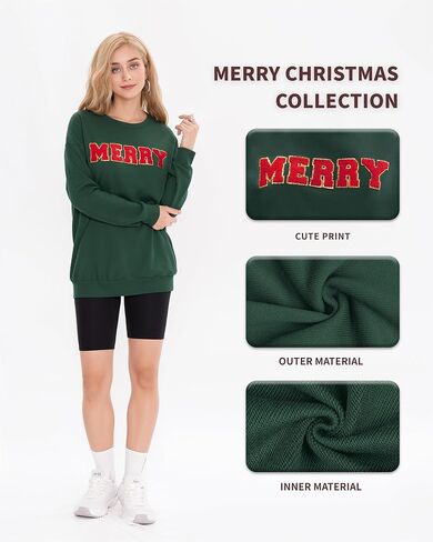 MANGOPOP Women's Oversized Sweatshirt Crewneck Pullover Comfy Fall Fashion Outfits Clothes 2024 in Saudi Arabia