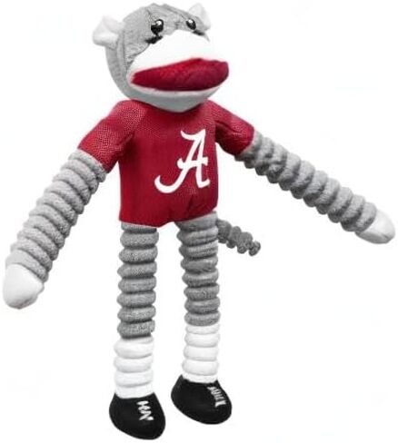 مجموعة ألعاب الحيوانات الأليفة من Littlearth للبالغين من الجنسين من الرابطة الوطنية لرياضة الجامعات بالولايات المتحدة Iowa Hawkeyes Sock Monkey and Flying Disc، لون الفريق، مقاس واحد in Kuwait