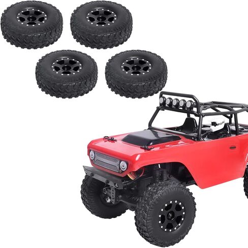 مجموعة إطارات إطارات العجلات 4 قطع 1.0 مع صواميل ومفتاح ربط لسيارة زاحفة 1/24 RC محورية SCX24 90081 AXI00001 AXI00002 أجزاء (النمط 1) in Saudi Arabia