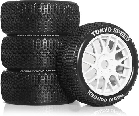 REDSPIDER 1/8 buggy tires set 17mm Hex Hubs Foam Inserts（4pcs），for Arrma Typhon Redcat Team Losi VRX HPI Kyosho HSP Hobao Off Road，Please use glue to bond before use (A) in Saudi Arabia
