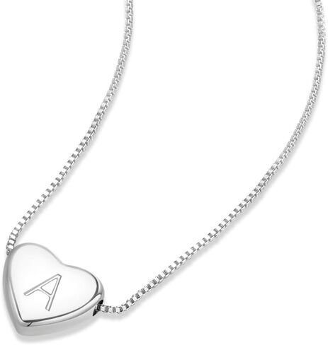Dainty Initial Necklaces for Women | Heart Pendant Gifts for Women | Adjustable Size in Saudi Arabia