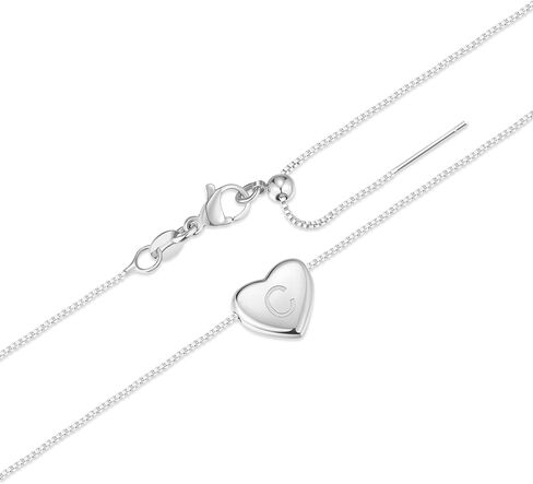 Dainty Initial Necklaces for Women | Heart Pendant Gifts for Women | Adjustable Size in Saudi Arabia