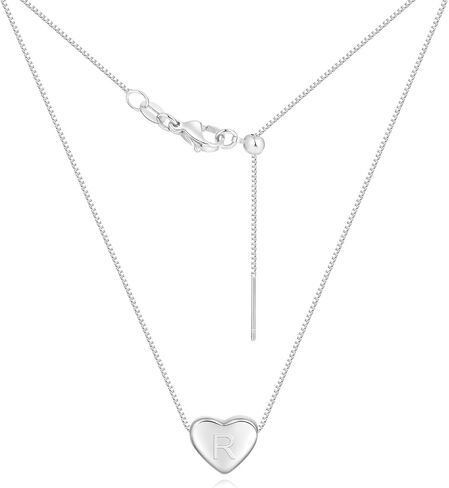 Dainty Initial Necklaces for Women | Heart Pendant Gifts for Women | Adjustable Size in Saudi Arabia