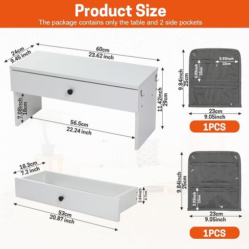 Desktop Storage Organizer for Cricut Machines, Organization Storage Stand with Drawers and Two Side Pockets, Craft Accessories Organizer, Save Table or Desk Space (White) in Saudi Arabia