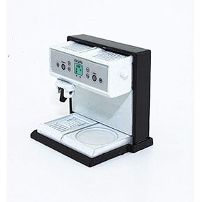 1:12 Dollhouse Miniature Coffee Machine, Mini Simulation Coffee Maker Machine Dollhouse Furniture Kitchen Accessories for Children Kids Indoor Entertainment Toy (Coffee Machine + Coffee Pot)