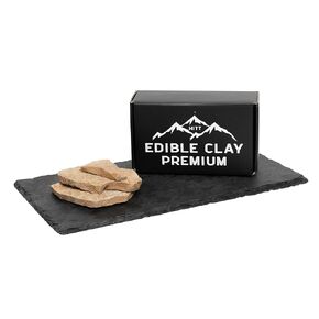 HITT PREMIUM Edible Clay Chunks - "Nut Shell" for Eating Zero Additives ASMR Food for Pica Edible Dirt Red clay 200gr