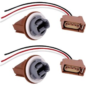 2Pcs Turn Signal Socket and Pigtail Connector, Tail Light Lamp Wiring Harness Replacement for Ford Lincoln Mercury 2003-2019