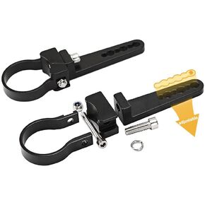 AUXMART Tube Clamps Mounting Brackets for LED Light Bar Work Lights Fog Lights Off Road Lights Fit 1.5" Bull Bar (1 Pair)