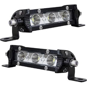 Willpower 13 Inch 60W Single Row Led Light Bar Flood Beam Slim Off Road Light Fog Work Lamp Driving Lights for 4X4 Tractor Truck Boat ATV UTV SUV