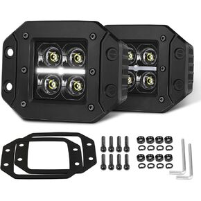 3" CREE LED Pod Lights with DRL 80W Spot Beam Square LED Cubes Offroad Driving Lights Fog Lights Ditch Lights for Truck Pickup Motorcycle SUV UTV ATV Dirt Bike Golf Cart