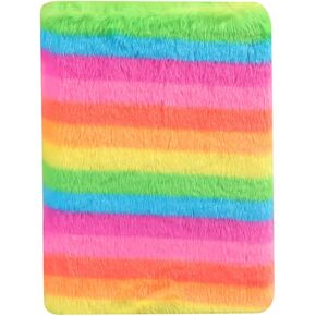 Starry Notebook Plush Diary for Girls Teens Fuzzy Journal Writing Pad A5 Lined 160 Pages