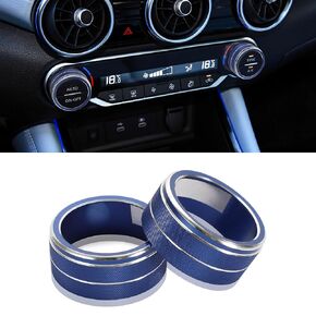 TOMALL Car AC Air Conditioner Switch Knob Cover Compatible with Nissan 14th Gen Sentra 2020 2021 2022 2023 Centre Console Knob Cover Trim Aluminum Interior AC Climate Cap Accessories for Car (Red)