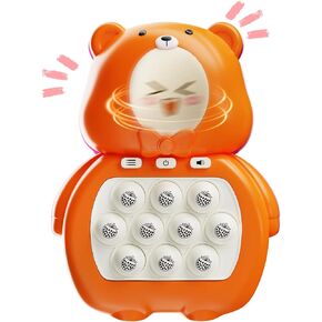 Fast Push Game, Light Up Pop Game Console, Handheld Game for Kids Age 6-12, Fast Push Bubble Game, Fidget Toys for Kids, Stress Relief Game for Kids and Adults, Birthday Gift (Pink Bear)