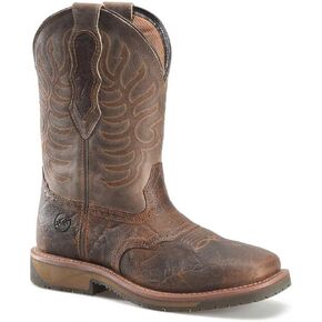 Double-H Boots Introducing Phantom Rider's Highland Boot: a Rugged Yet Stylish Men’s 11" Wide Square Toe Roper.