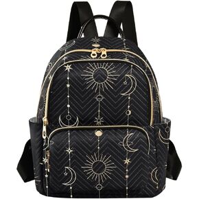 ALAZA Sun Moon Stars Witch Mini Backpack Purse for Women Travel Bag Fashion Daypack Back Pack Shoulder Bag