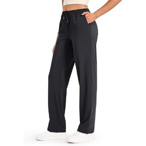 G4Free Bizcasual Yoga Pants for Women Business Casual Drawstring Pants Straight Leg Dress Pants for Work Petite/Regular/Tall